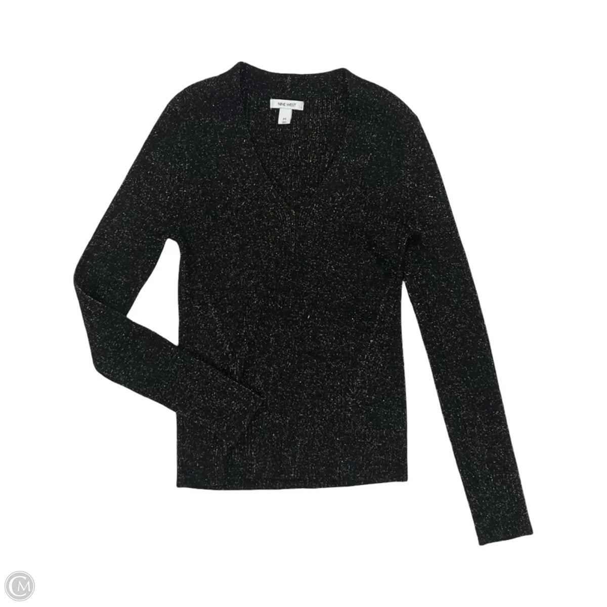 Sweater By Nine West In Black & Gold, Size: M