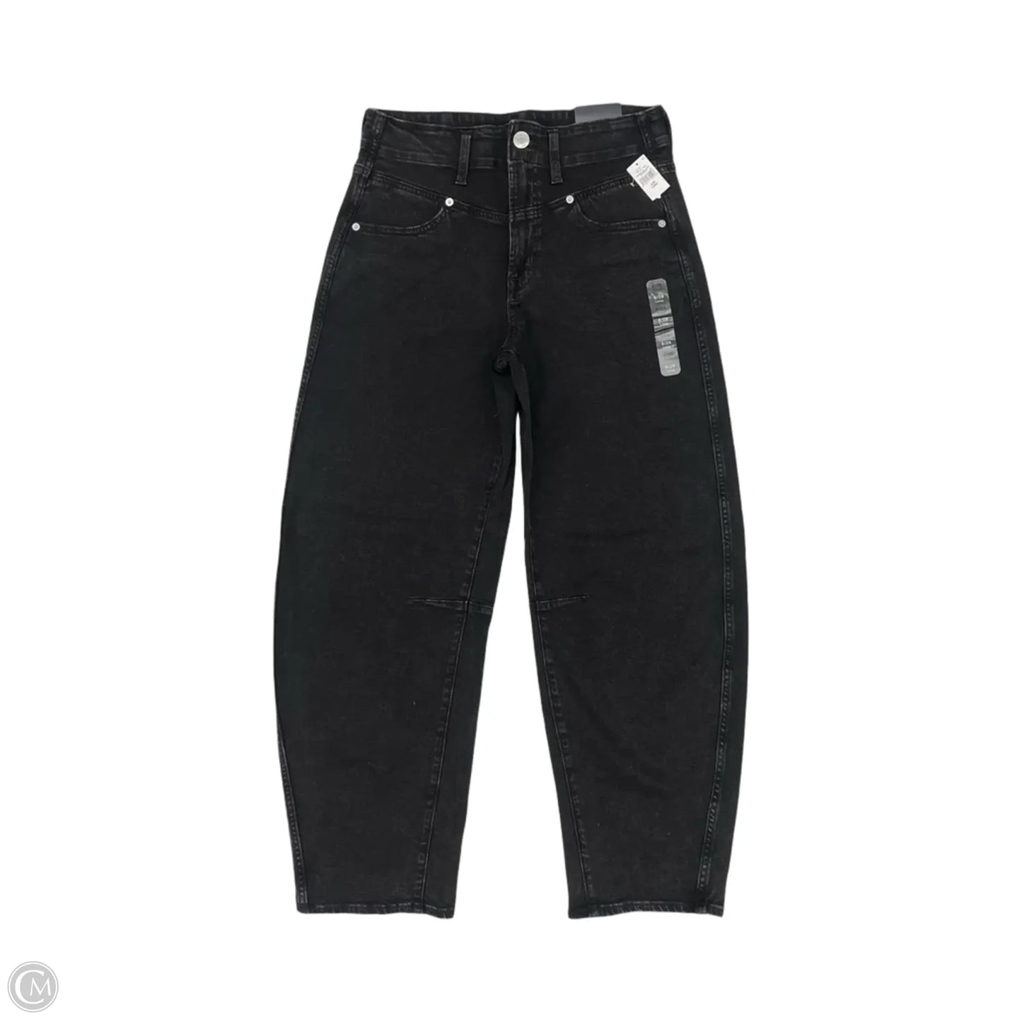 Jeans Wide Leg By Gap In Black Denim, Size: 8