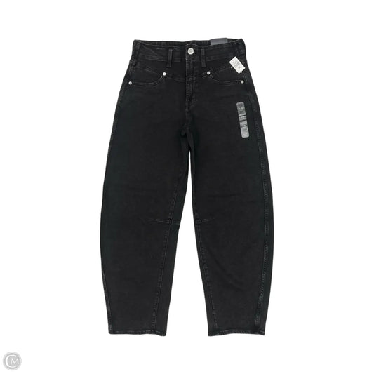 Jeans Wide Leg By Gap In Black Denim, Size: 8
