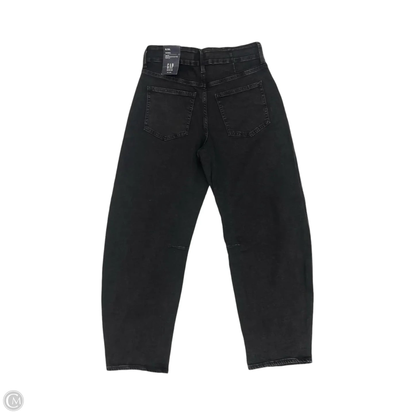 Jeans Wide Leg By Gap In Black Denim, Size: 8