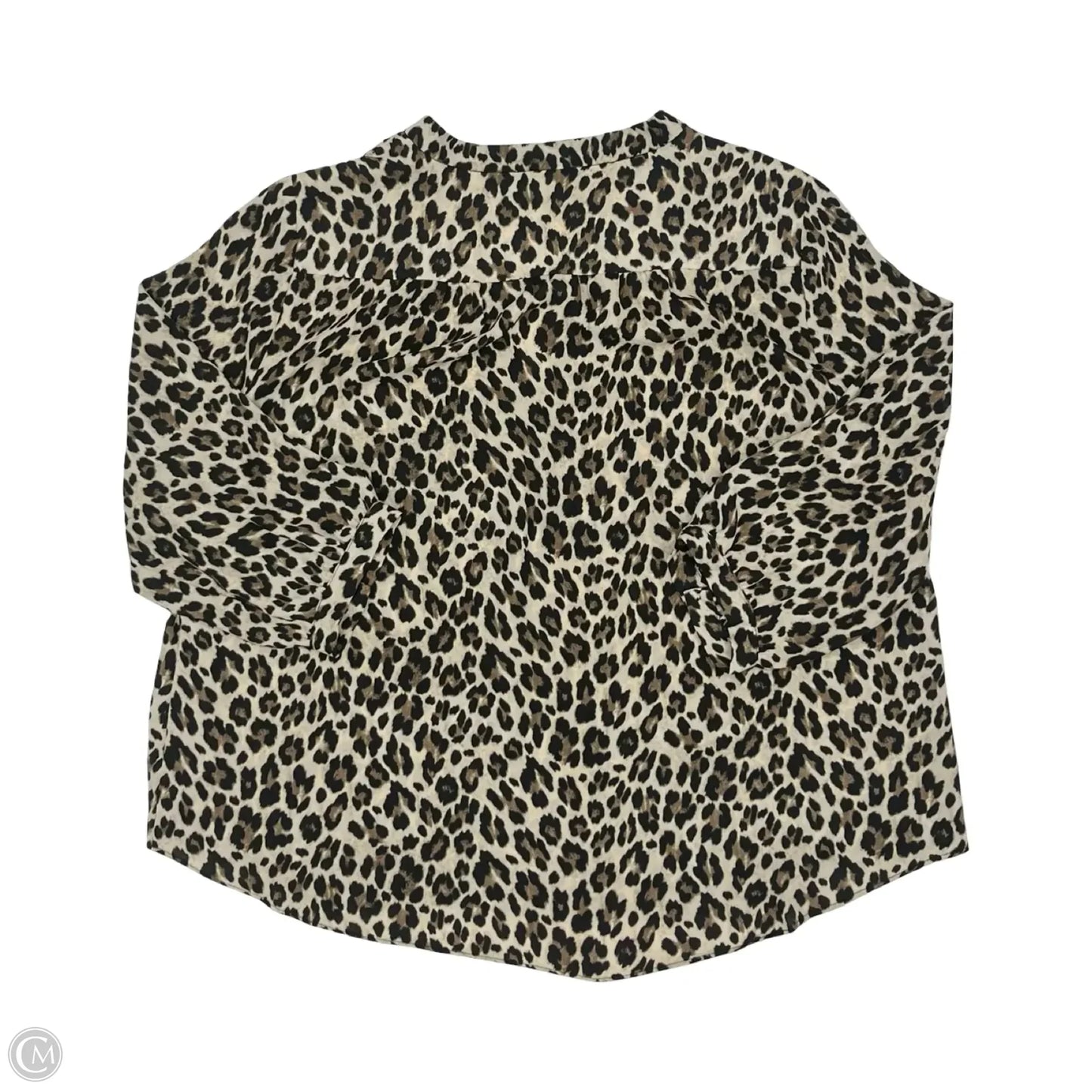 Blouse Long Sleeve By Vince Camuto In Animal Print, Size: Xxl