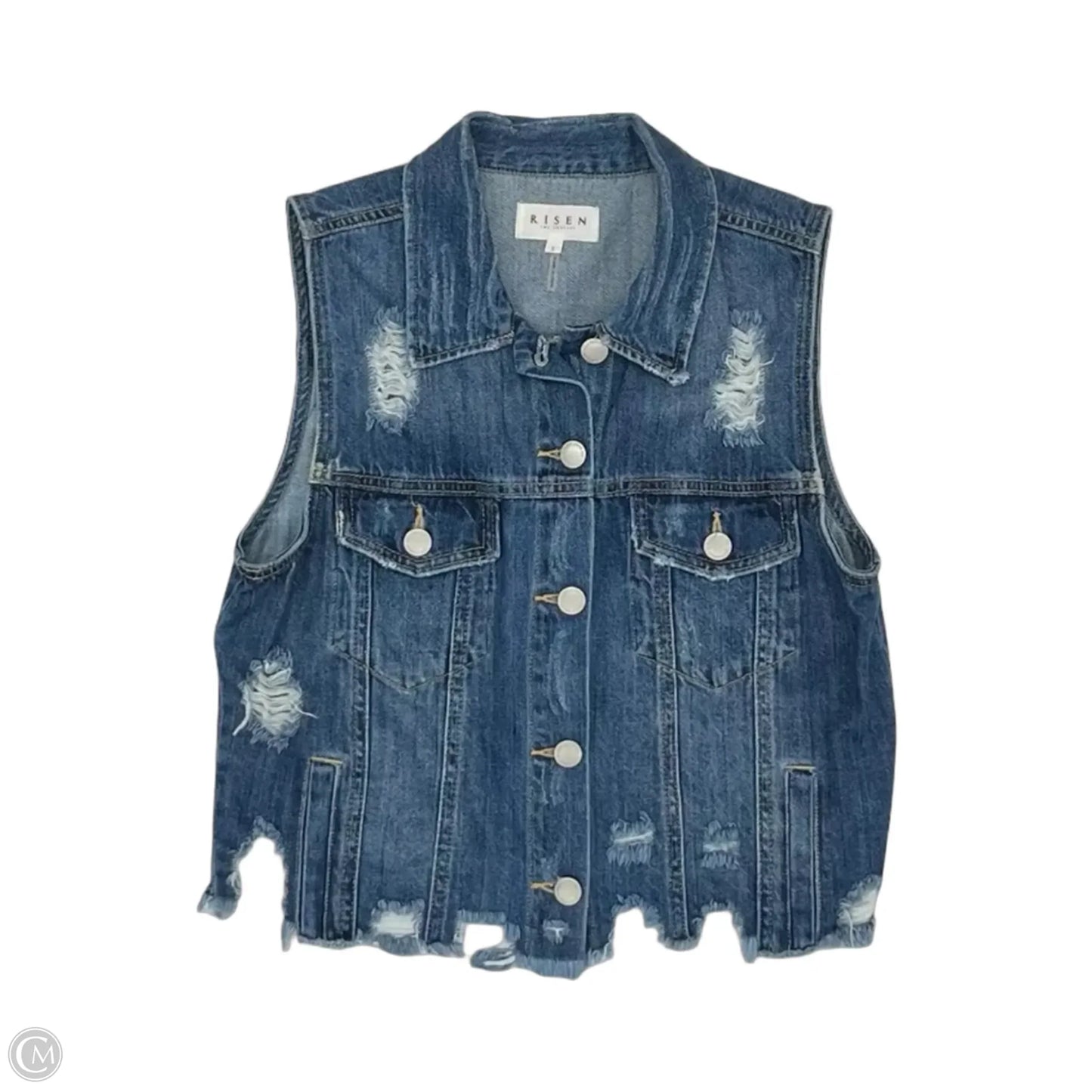 Vest Other By Risen In Blue Denim, Size: S