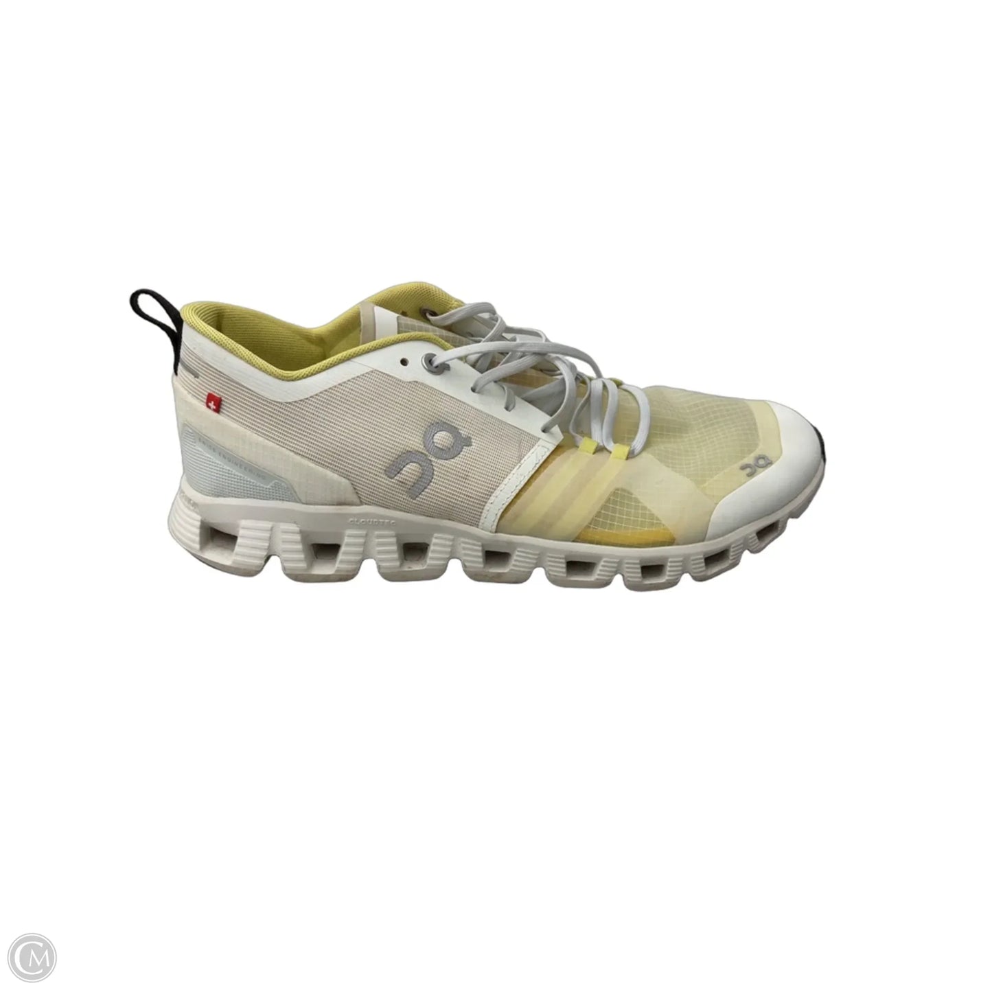 Shoes Athletic By On Cloud In White & Yellow, Size: 8.5