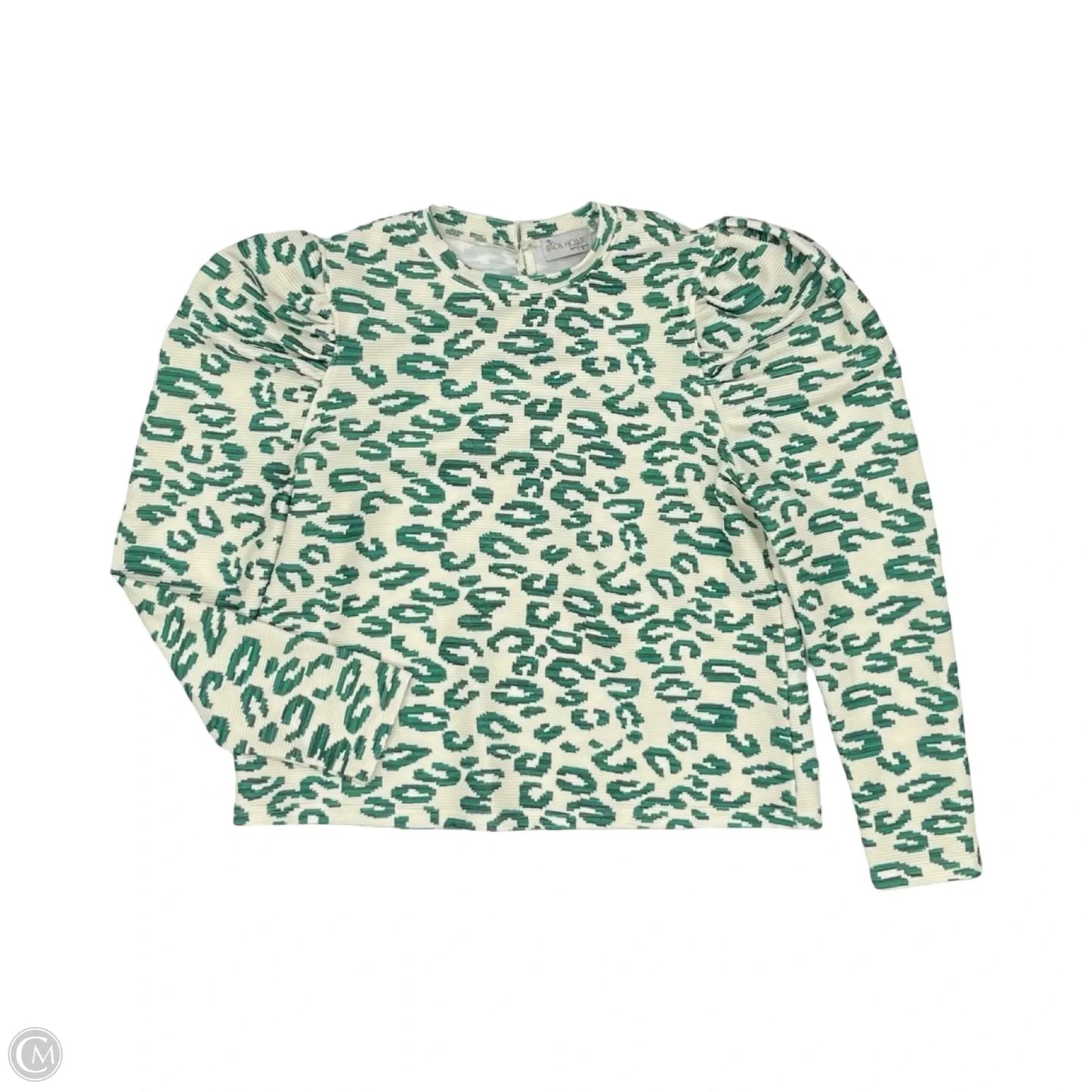 Top Long Sleeve By Clothes Mentor In Cream & Green, Size: S