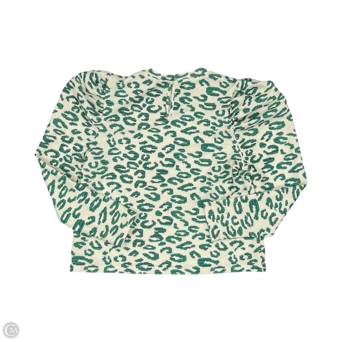 Top Long Sleeve By Clothes Mentor In Cream & Green, Size: S