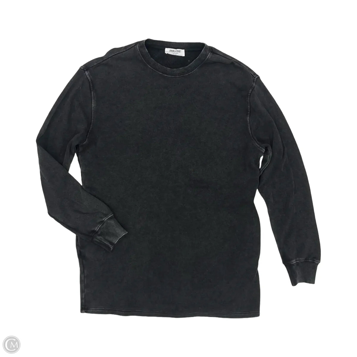 Sweatshirt Crewneck By Double Zero In Black, Size: M