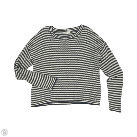 Sweater By Madewell In Blue & Cream, Size: L