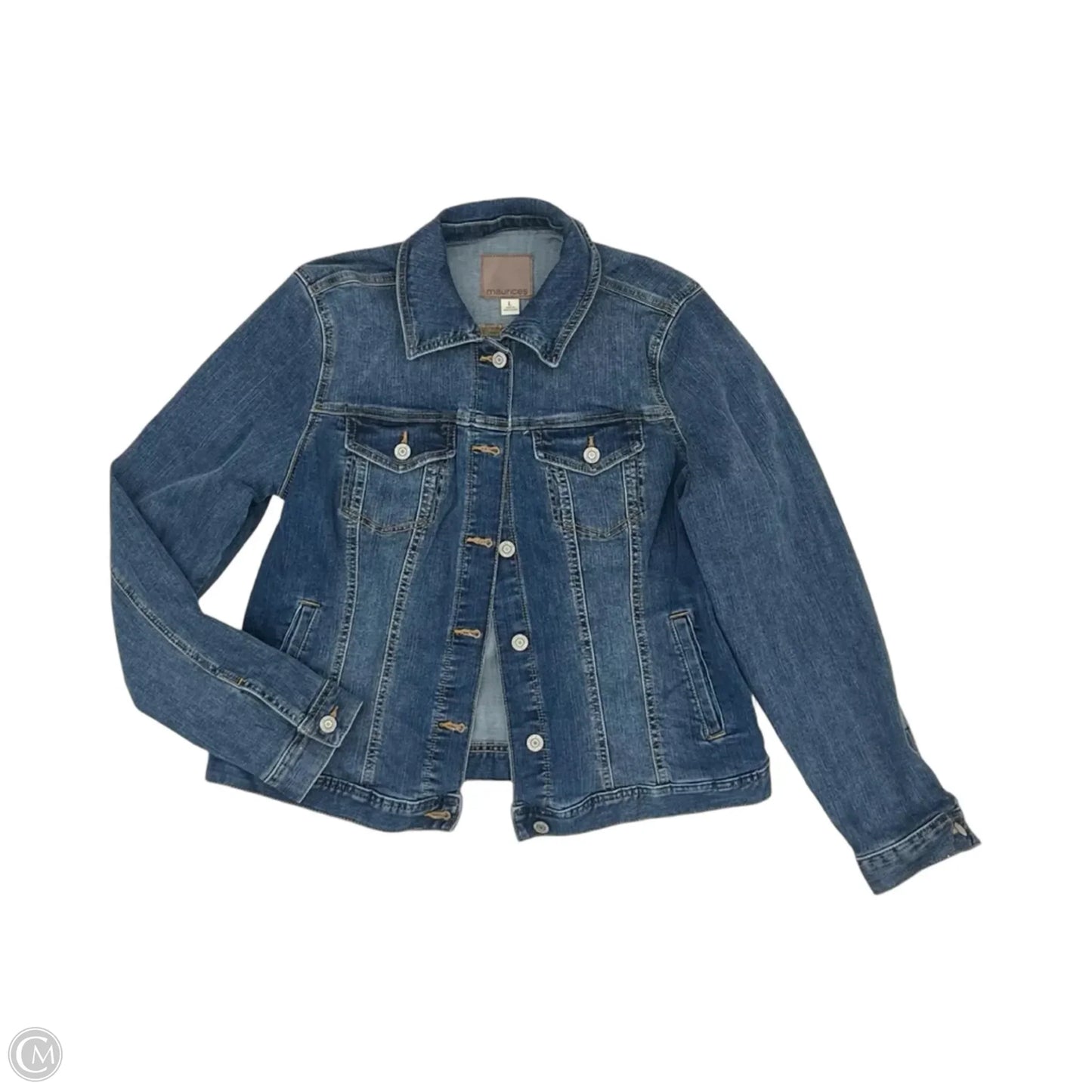 Jacket Denim By Maurices In Blue Denim, Size: L