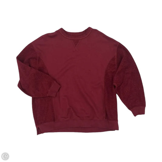 Sweatshirt Crewneck By Aerie In Maroon, Size: M