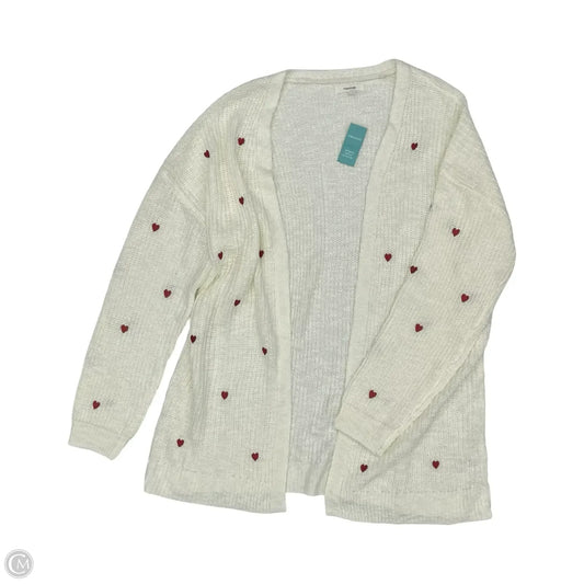 Sweater Cardigan By Maurices In Cream, Size: L