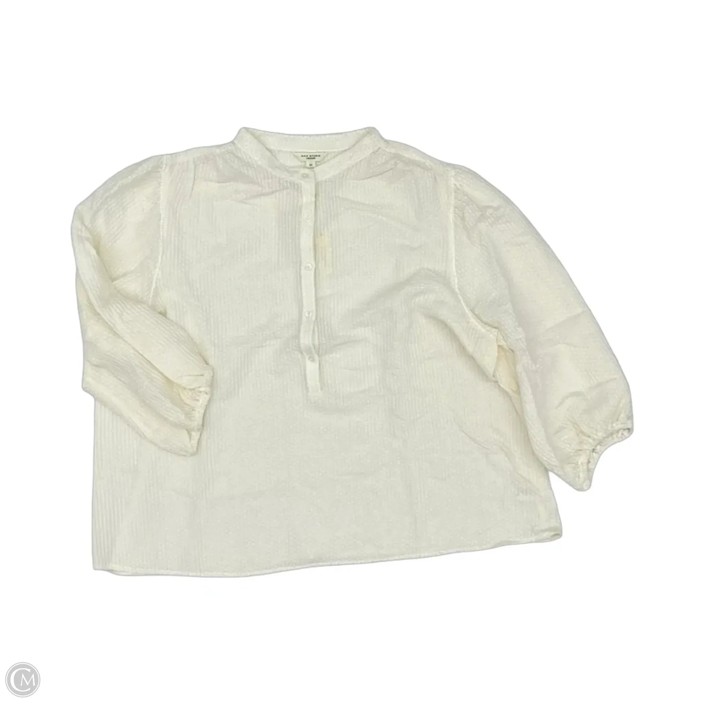 Blouse Long Sleeve By Max Studio In Cream, Size: 2x