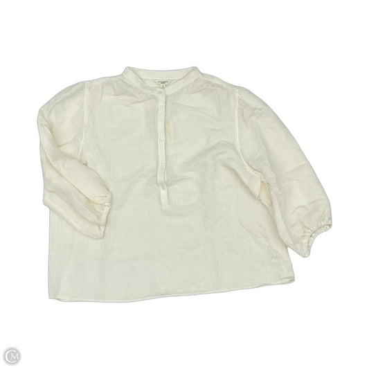 Blouse Long Sleeve By Max Studio In Cream, Size: 2x