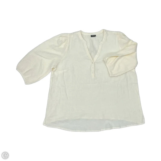 Blouse 3/4 Sleeve By Torrid In Cream, Size: 3x