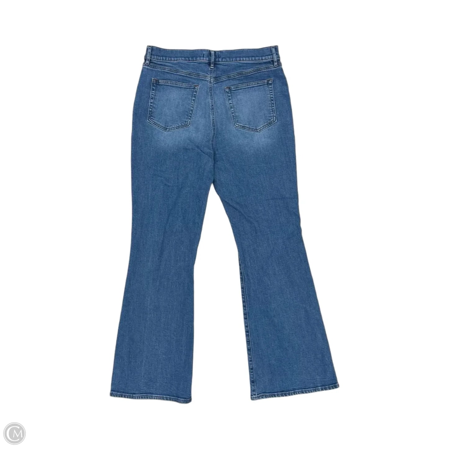 Jeans Flared By Loft In Blue Denim, Size: 14