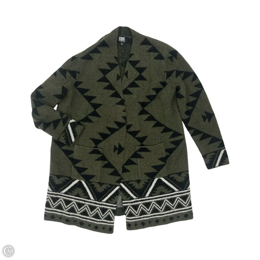 Sweater Cardigan Designer By Frye In Green, Size: Xl
