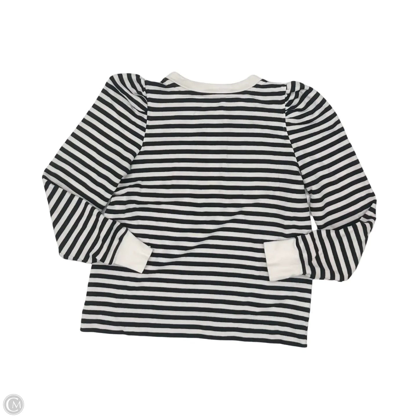 Top Long Sleeve By Loft In Black & White, Size: S