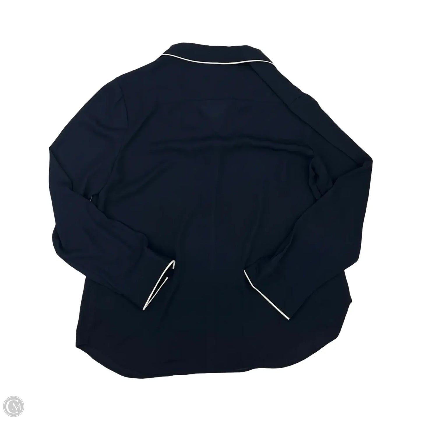 Blouse Long Sleeve By Talbots In Blue, Size: L