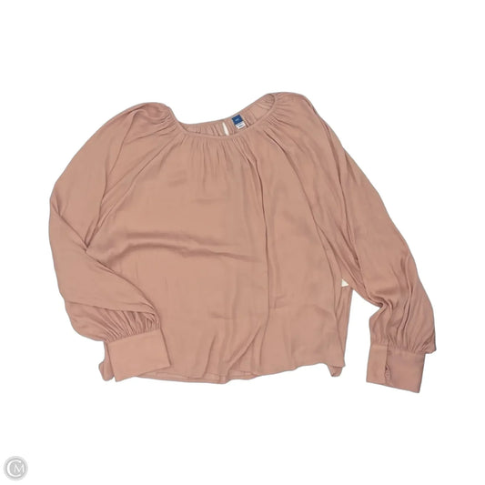 Blouse Long Sleeve By Old Navy In Peach, Size: Xxl