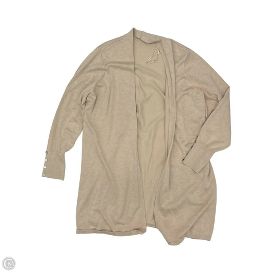 Sweater Cardigan By Cyrus In Tan, Size: 1x