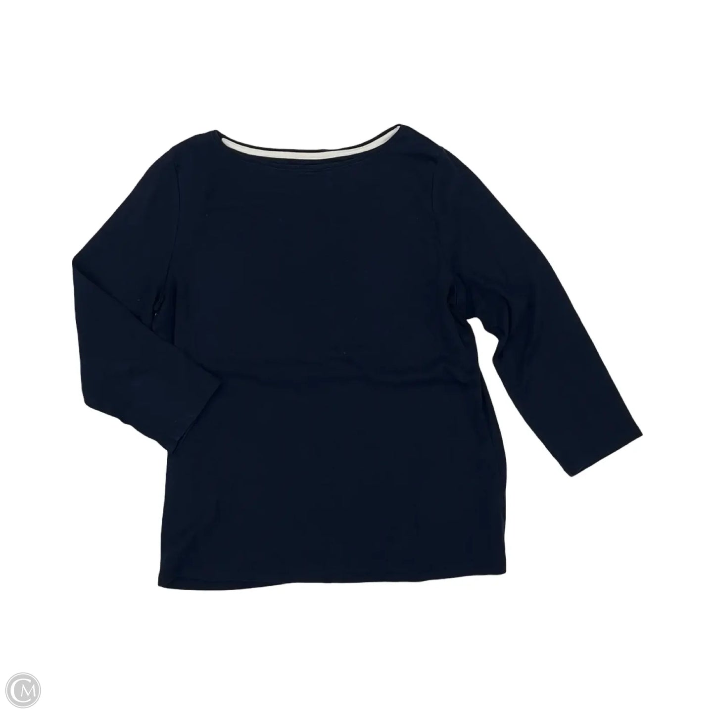 Top 3/4 Sleeve By Talbots In Navy, Size: L