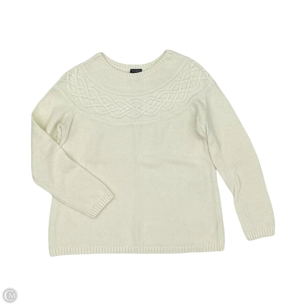 Sweater By Talbots In Cream, Size: M