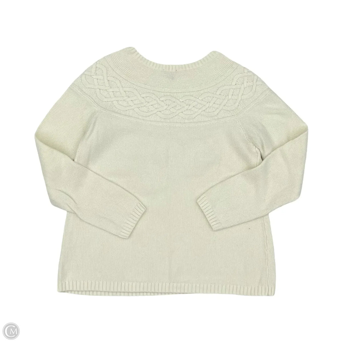 Sweater By Talbots In Cream, Size: M