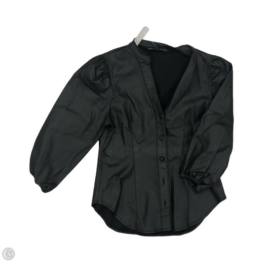 Blouse Long Sleeve By White House Black Market In Black, Size: S