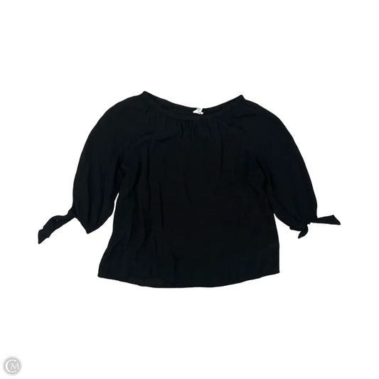 Blouse 3/4 Sleeve By Cato In Black, Size: 2x