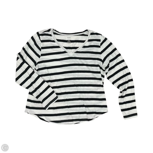 Top Long Sleeve By Sonoma In Black & White, Size: Xxl