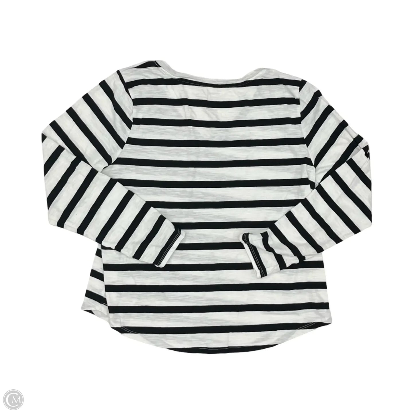 Top Long Sleeve By Sonoma In Black & White, Size: Xxl