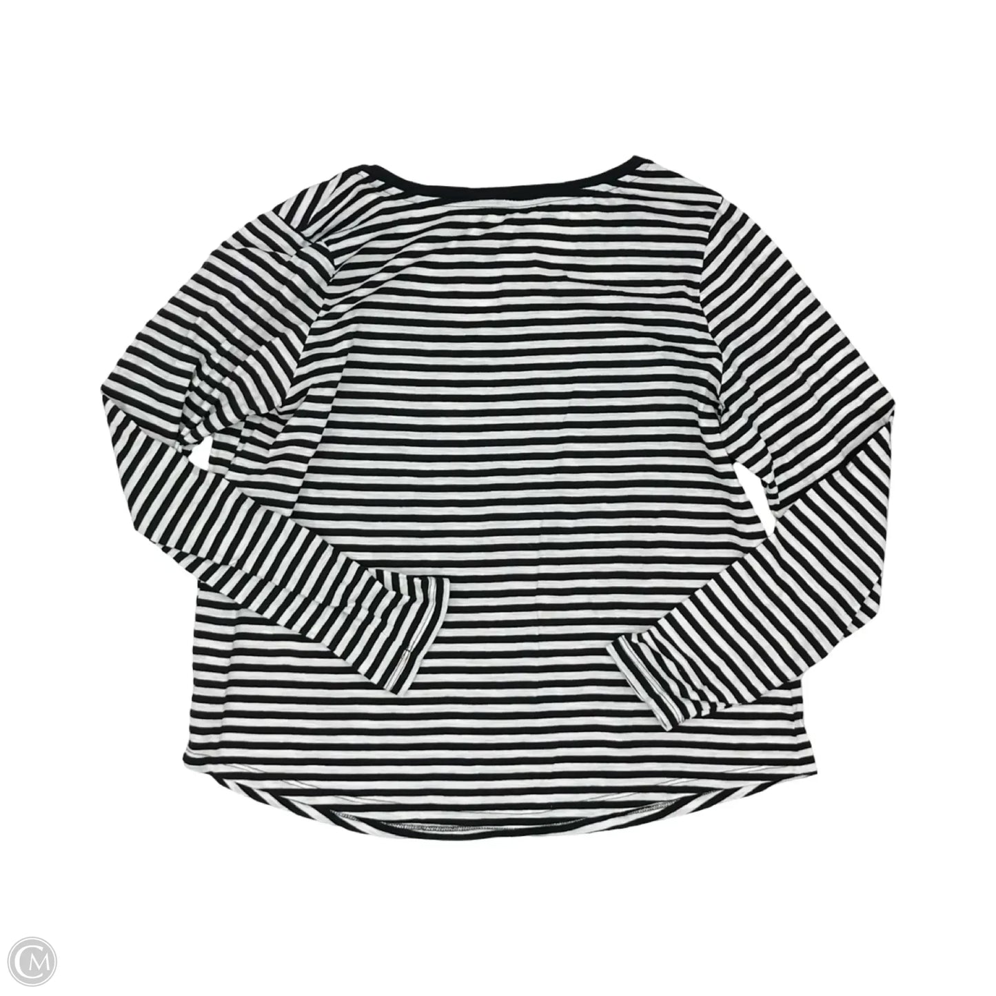 Top Long Sleeve By Sonoma In Black & White, Size: Xxl
