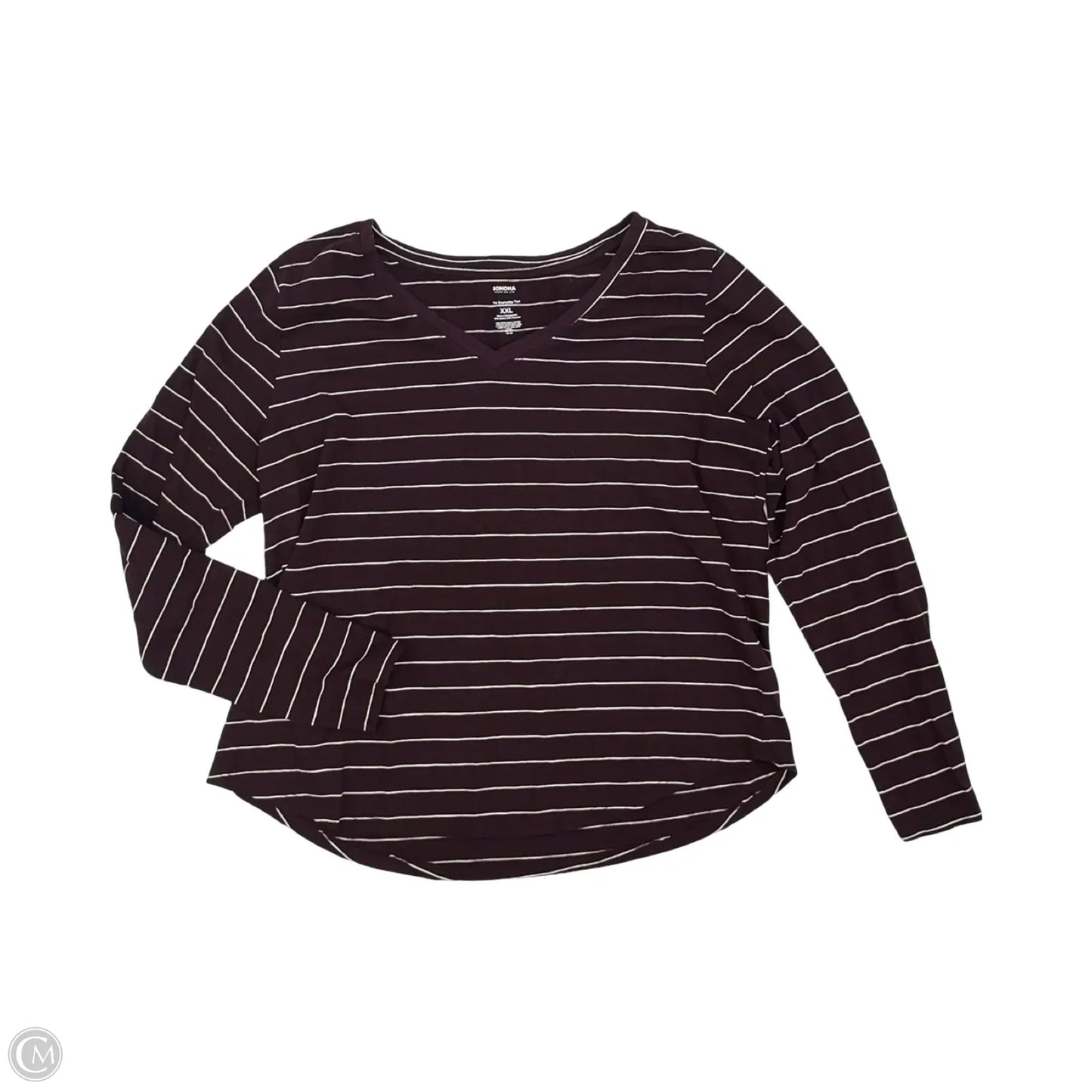Top Long Sleeve By Sonoma In Maroon, Size: Xxl