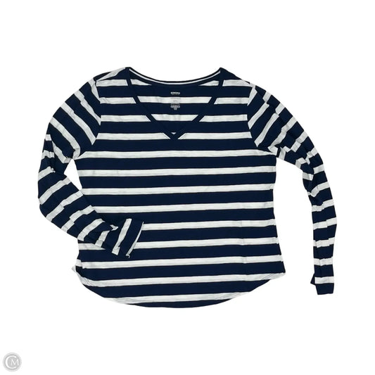 Top Long Sleeve By Sonoma In Blue & White, Size: Xxl