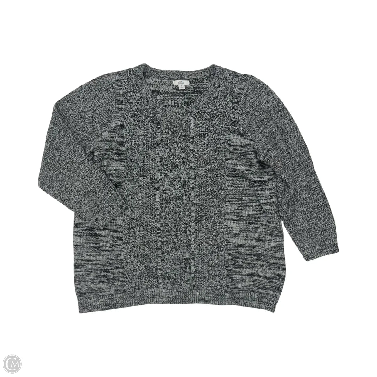 Sweater By Croft And Barrow In Grey, Size: 1x
