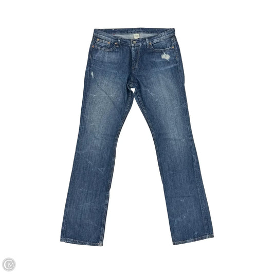 Jeans Flared By Banana Republic In Blue Denim, Size: 10