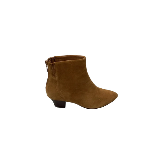 Boots Ankle Heels By Clarks In Tan, Size: 8.5