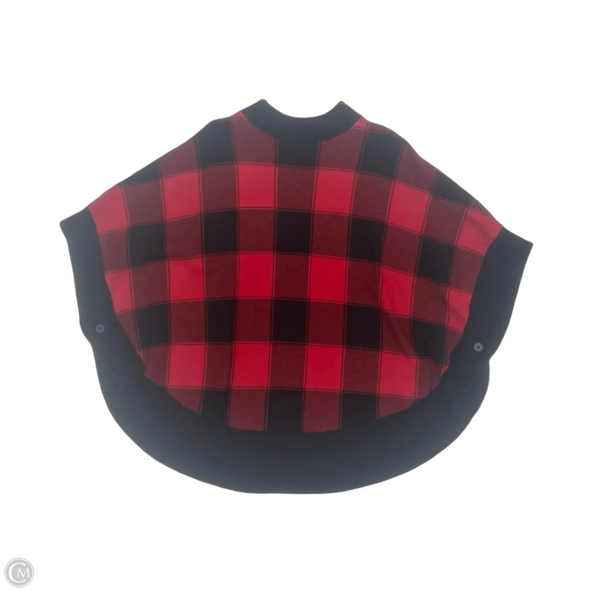 Poncho By Talbots In Black & Red, Size: S