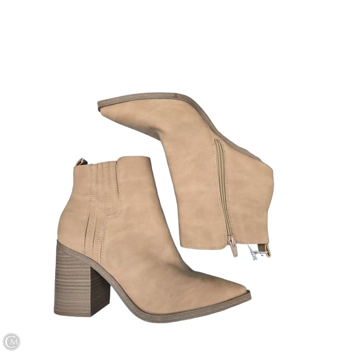 Boots Ankle Heels By Universal Thread In Tan, Size: 9