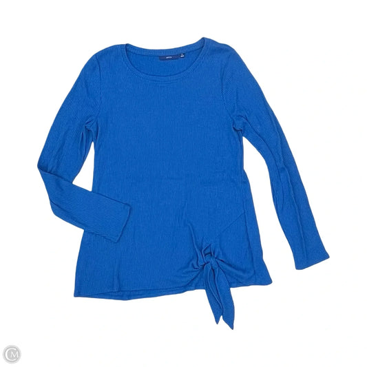 Top Long Sleeve By Apt 9 In Blue, Size: M