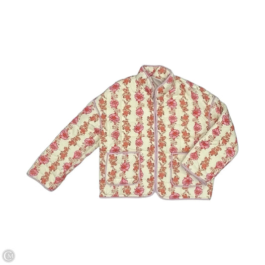 Jacket Puffer & Quilted By Clothes Mentor In Pink & Yellow, Size: M