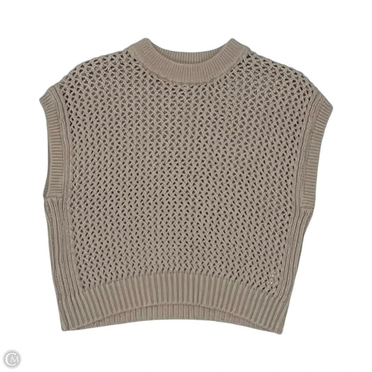 Vest Sweater By Miou Muse In Tan, Size: M
