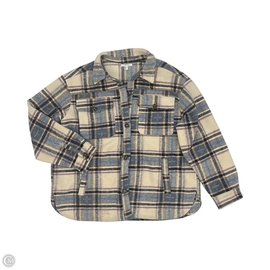 Jacket Shirt By Maurices In Blue & Cream, Size: Xl