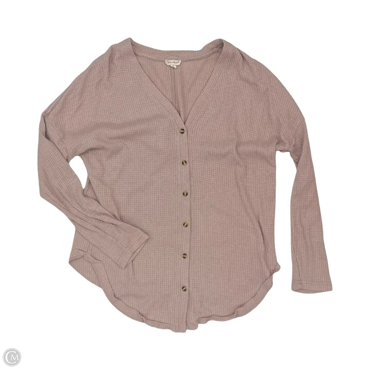 Top Long Sleeve By Hem & Thread In Mauve, Size: S
