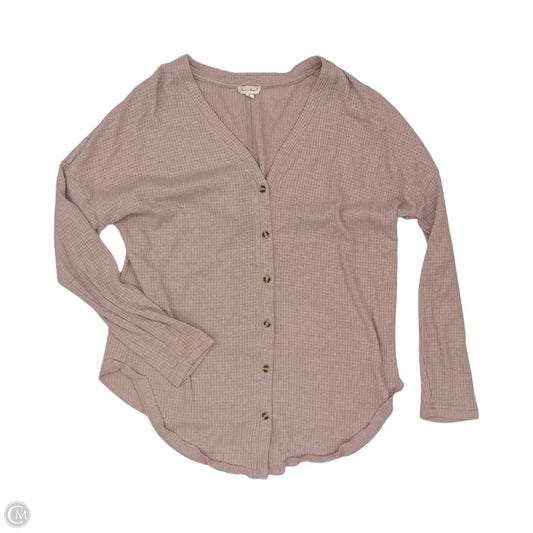 Top Long Sleeve By Hem & Thread In Mauve, Size: S
