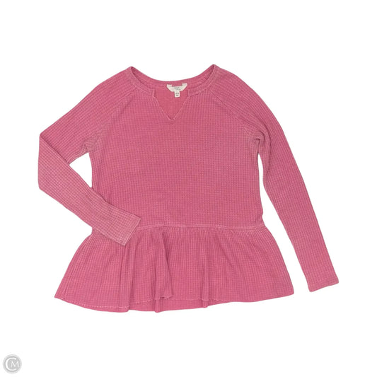Top 2pc 3/4 Sleeve By Time And Tru In Pink, Size: L