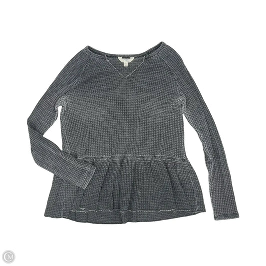 Top Long Sleeve By Time And Tru In Black, Size: L