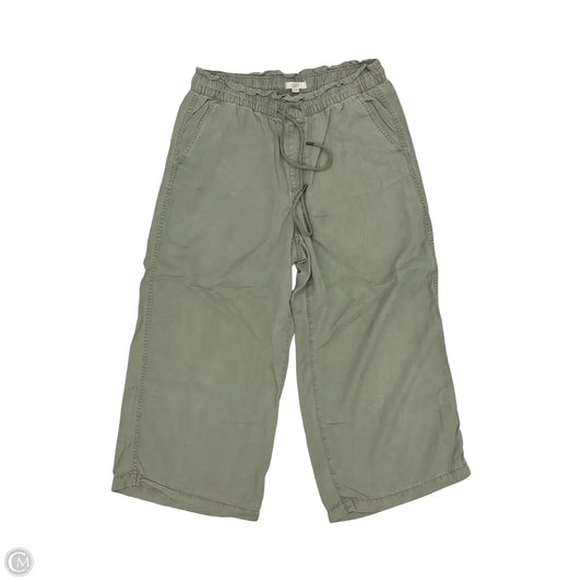Pants Cropped By Loft In Green, Size: Lp