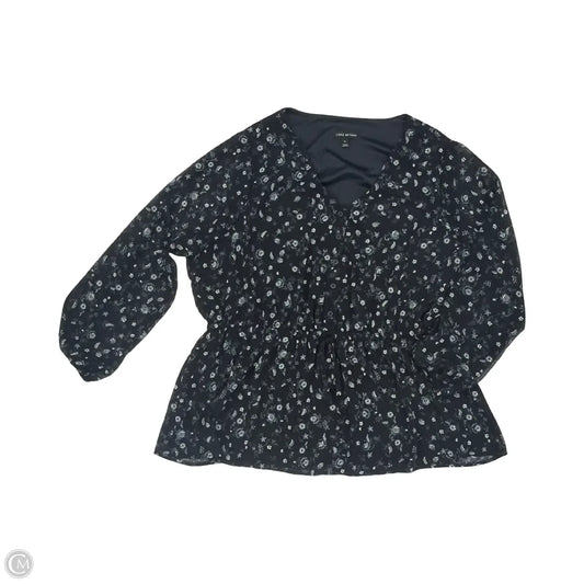 Blouse Long Sleeve By Lane Bryant In Blue, Size: Xl