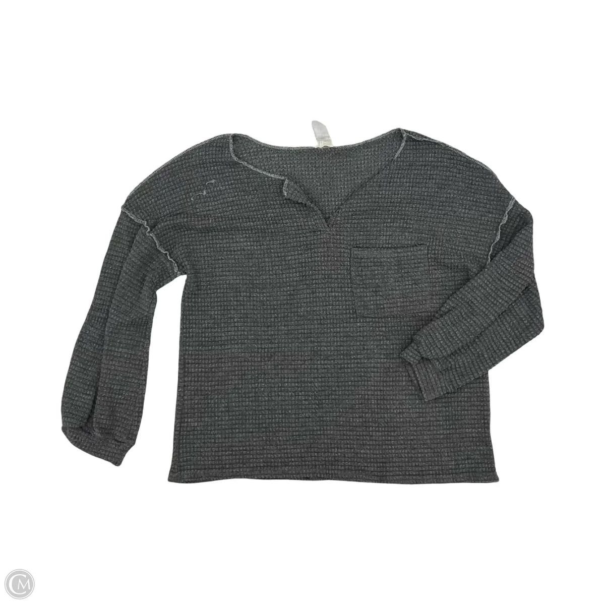Top Long Sleeve By Bibi In Grey, Size: Xl