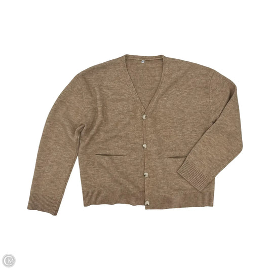 Sweater Cardigan By Clothes Mentor In Tan, Size: M